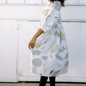 Tradlands Nova Caroline Abstract Linen Summet Dress